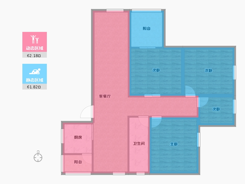 广东省-深圳市-桃源居14区（桃源居）-110.96-户型库-动静分区