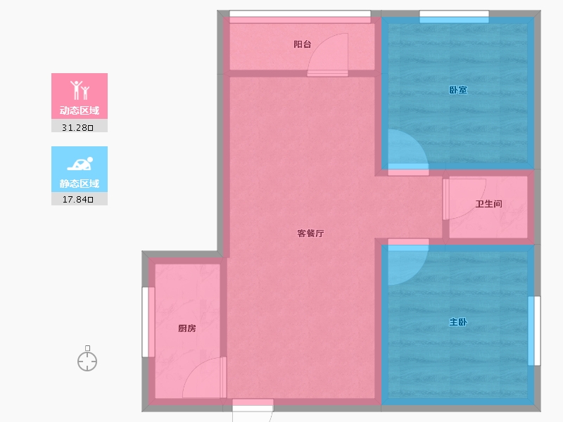 广东省-深圳市-翠竹苑-42.92-户型库-动静分区