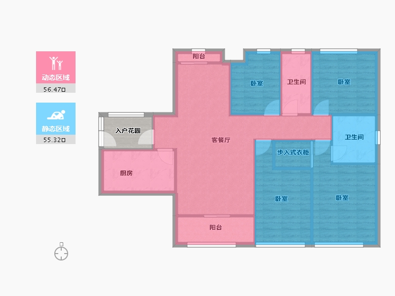 广东省-深圳市-玉湖湾-105.96-户型库-动静分区