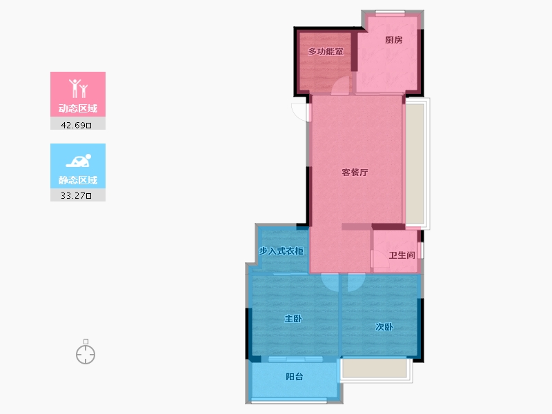 上海-上海市-中国铁建&万科朗拾花语-68.00-户型库-动静分区