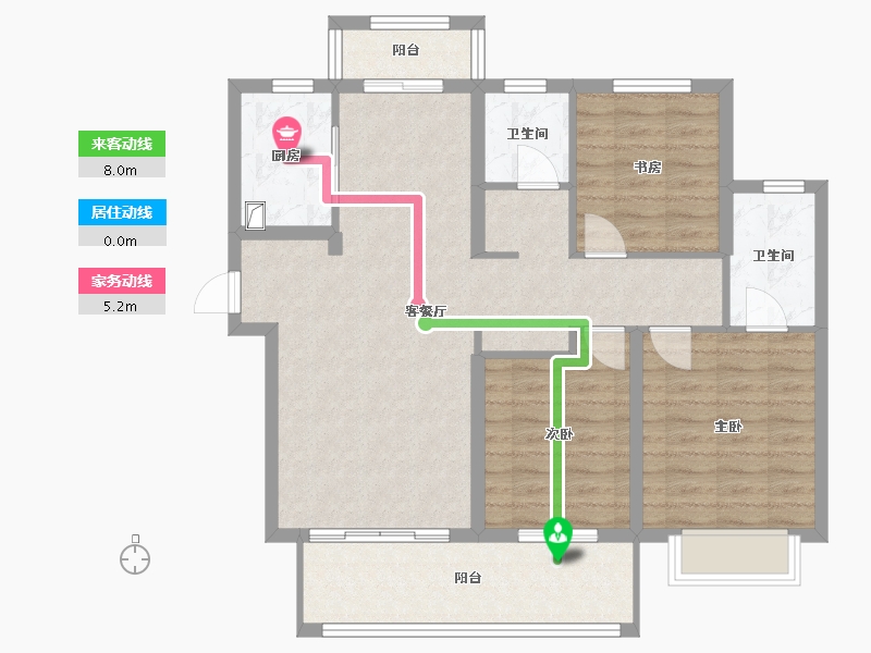 湖南省-长沙市-亿达智造小镇望天悦-98.40-户型库-动静线