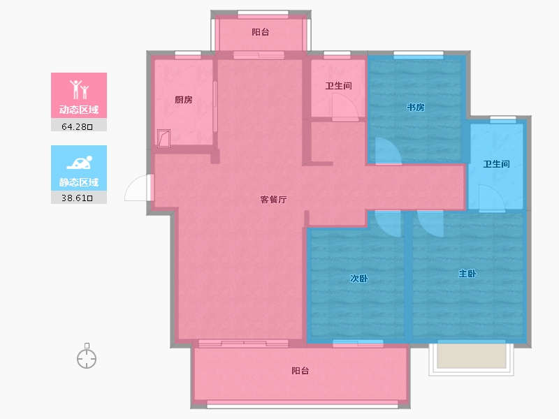 湖南省-长沙市-亿达智造小镇望天悦-98.40-户型库-动静分区