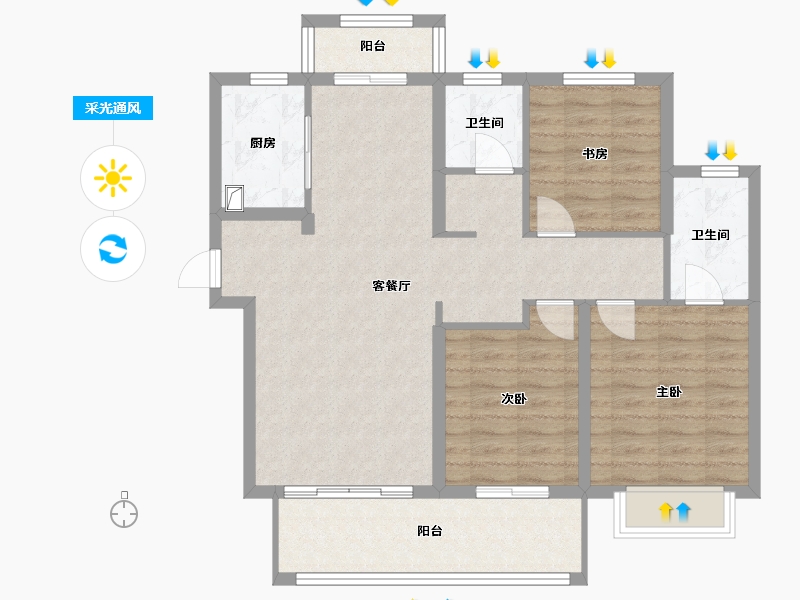 湖南省-长沙市-亿达智造小镇望天悦-98.40-户型库-采光通风