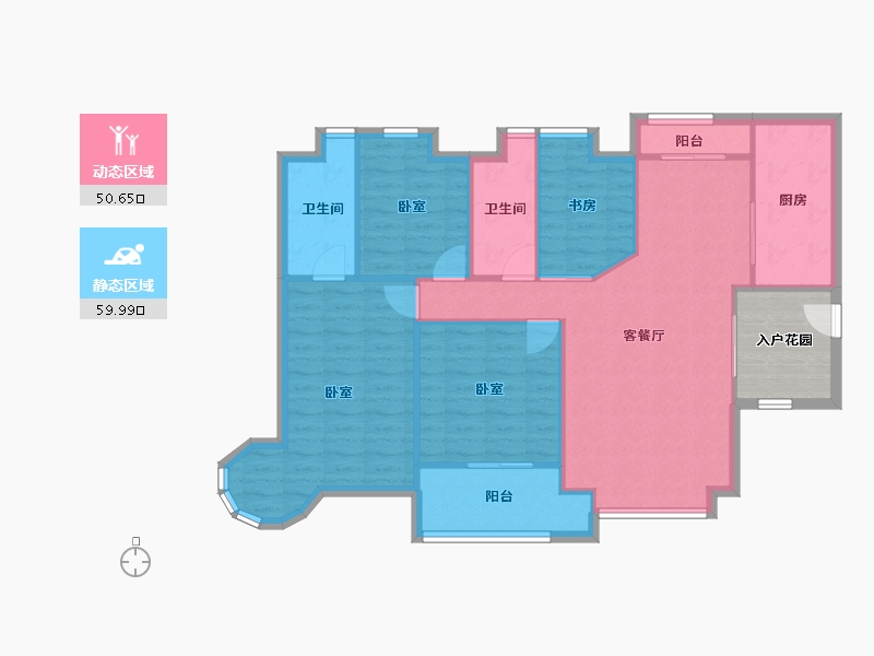 广东省-深圳市-金泓凯旋城-107.03-户型库-动静分区