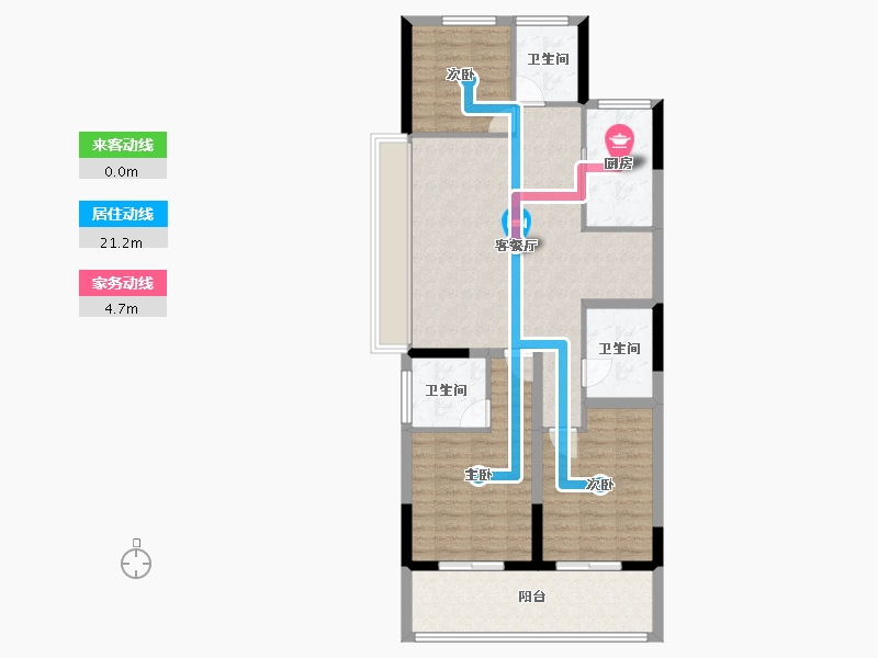 江苏省-南京市-弘阳·云玥美著-94.00-户型库-动静线