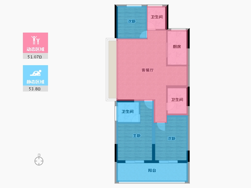 江苏省-南京市-弘阳·云玥美著-94.00-户型库-动静分区