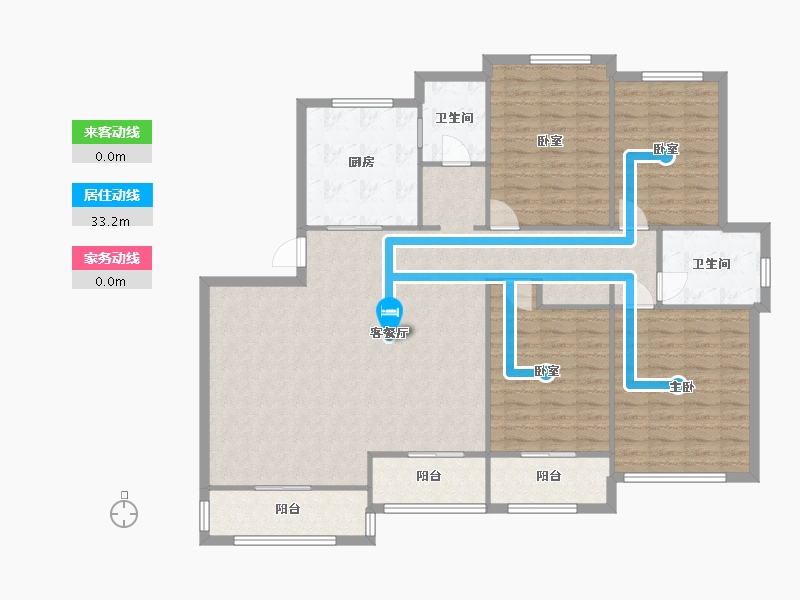 山东省-潍坊市-凤鸣郡-140.00-户型库-动静线