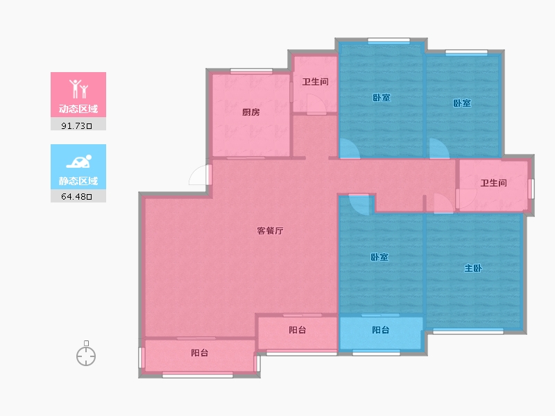 山东省-潍坊市-凤鸣郡-140.00-户型库-动静分区