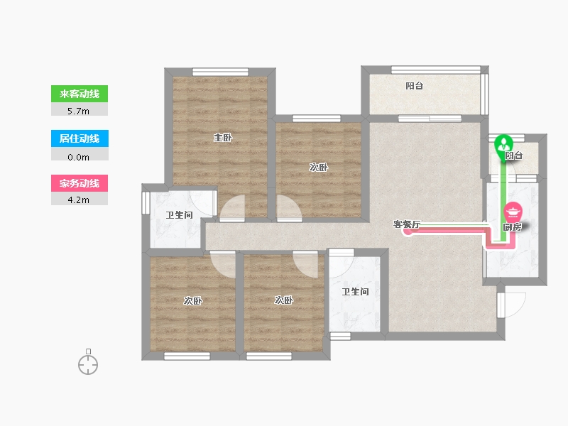 四川省-南充市-金为领地悦城-80.89-户型库-动静线