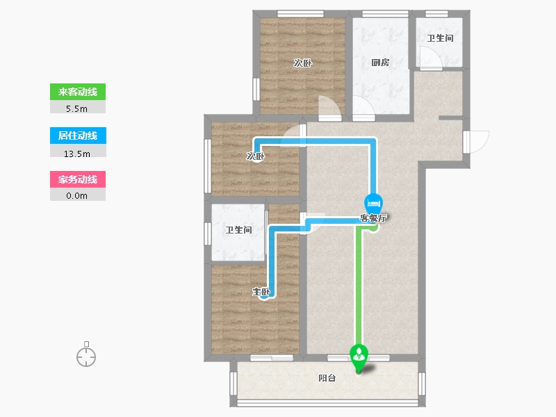 河南省-开封市-新城壹号院-88.40-户型库-动静线