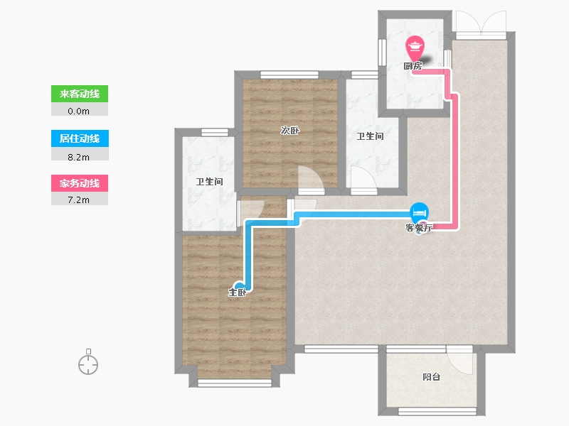 河北省-廊坊市-锦绣天悦-88.00-户型库-动静线