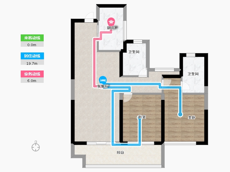 陕西省-咸阳市-秦都区-76.79-户型库-动静线