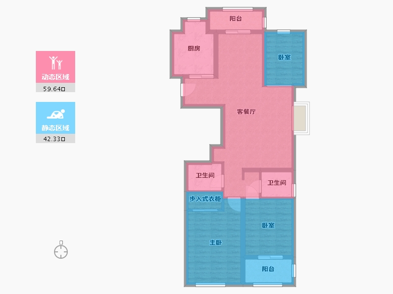 浙江省-宁波市-宝龙雅戈尔江汇城-99.00-户型库-动静分区