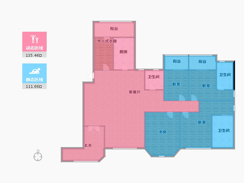 湖北省-武汉市-东湖九号-229.61-户型库-动静分区