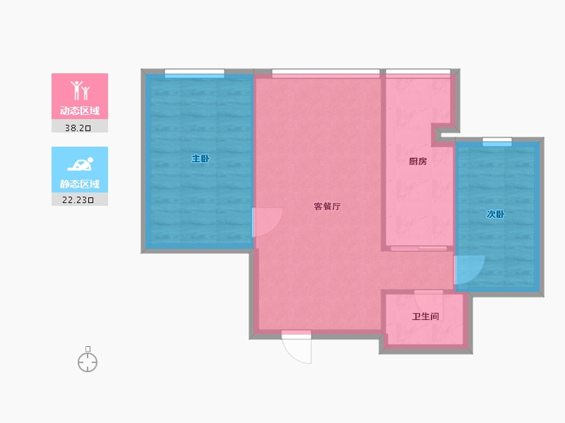 黑龙江省-哈尔滨市-恒大悦府-71.36-户型库-动静分区