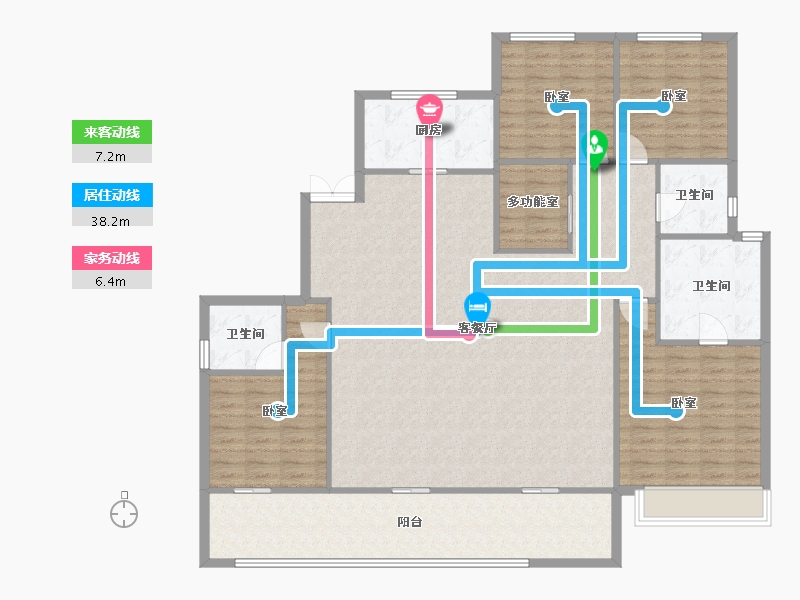 山西省-晋城市-浩翔·云玺-160.96-户型库-动静线