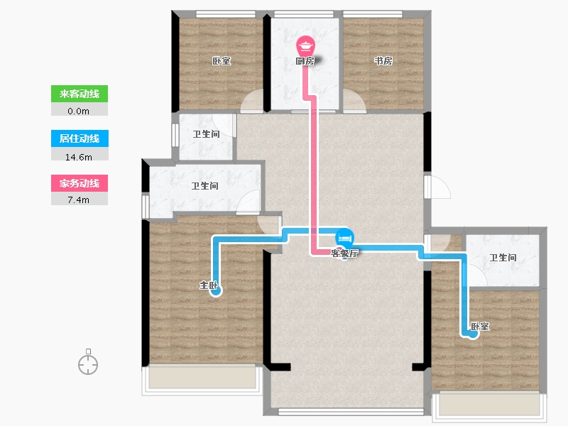 山东省-济南市-绿地海珀澜庭-125.82-户型库-动静线