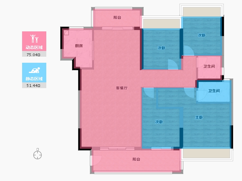 广东省-揭阳市-言成盈禧华府-115.87-户型库-动静分区