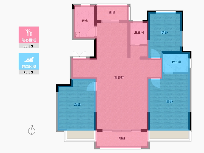 河南省-濮阳市-汇丰陶然居-106.18-户型库-动静分区