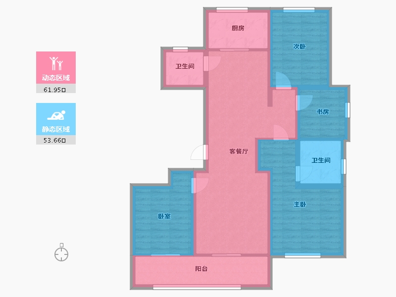 浙江省-绍兴市-芯馨雅园-88.00-户型库-动静分区