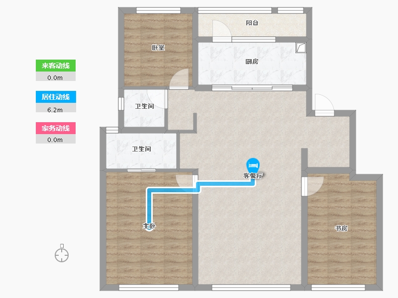 辽宁省-大连市-绿城海韵晓风-100.23-户型库-动静线