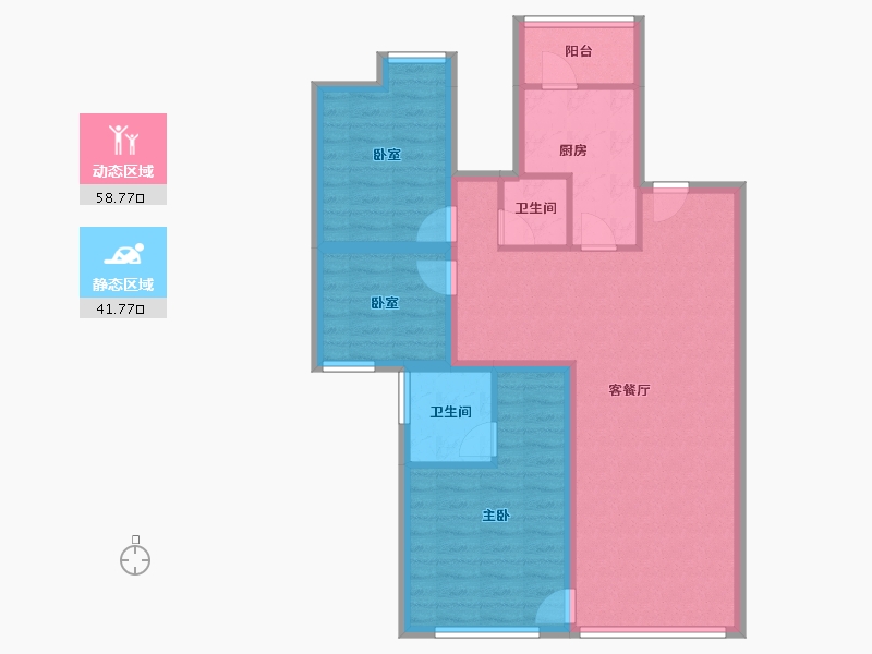 广东省-深圳市-百仕达花园(一期)-89.93-户型库-动静分区