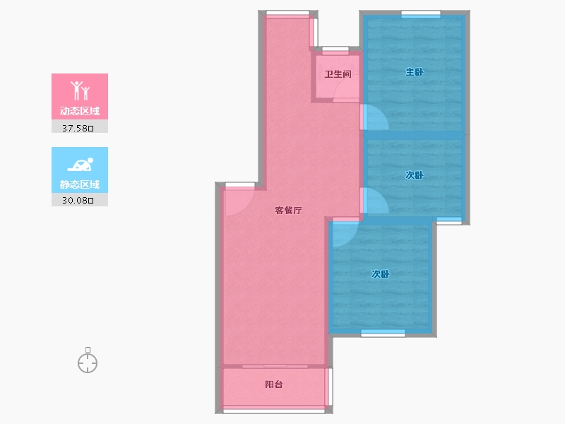 广东省-深圳市-荔苑小区(北区)-59.87-户型库-动静分区