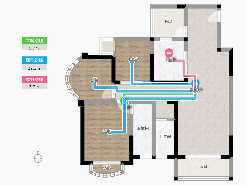 四川省-成都市-嘉合凤凰岛-84.11-户型库-动静线