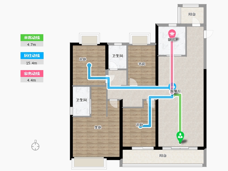 湖南省-长沙市-融创会展上东区-120.80-户型库-动静线