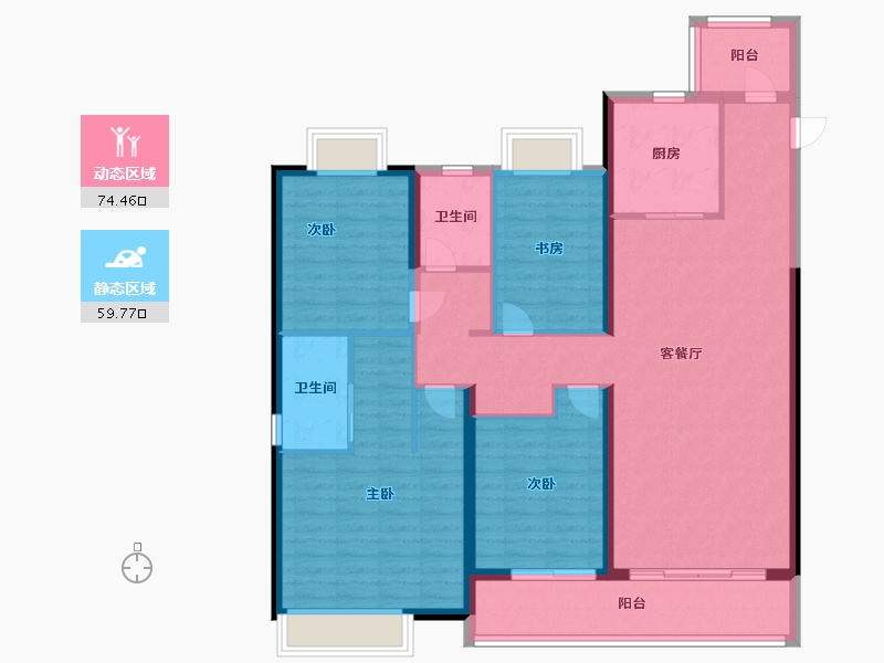 湖南省-长沙市-融创会展上东区-120.80-户型库-动静分区