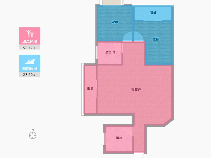 广东省-深圳市-怡园大厦-77.49-户型库-动静分区