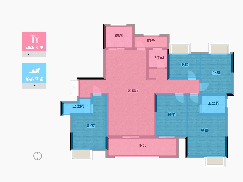 江西省-吉安市-江山御锦-123.20-户型库-动静分区