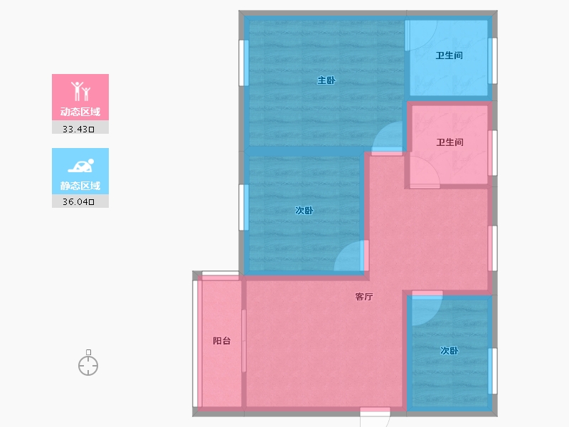 广东省-深圳市-愉康花园-61.03-户型库-动静分区