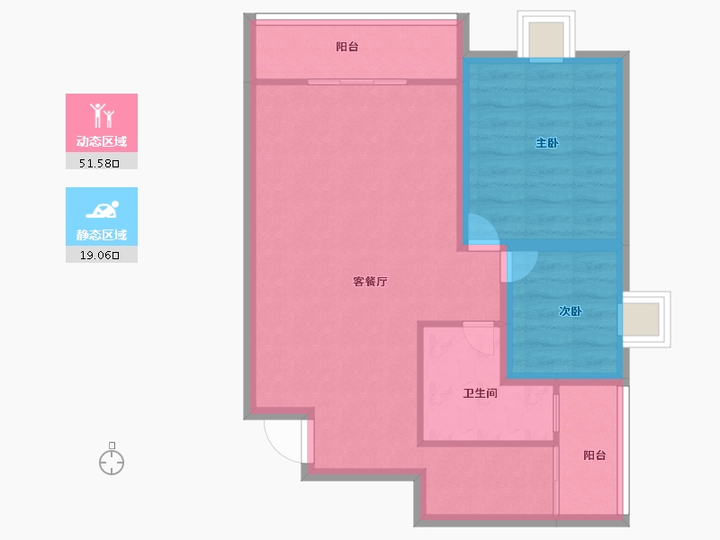 广东省-深圳市-万裕椰风海岸-63.00-户型库-动静分区