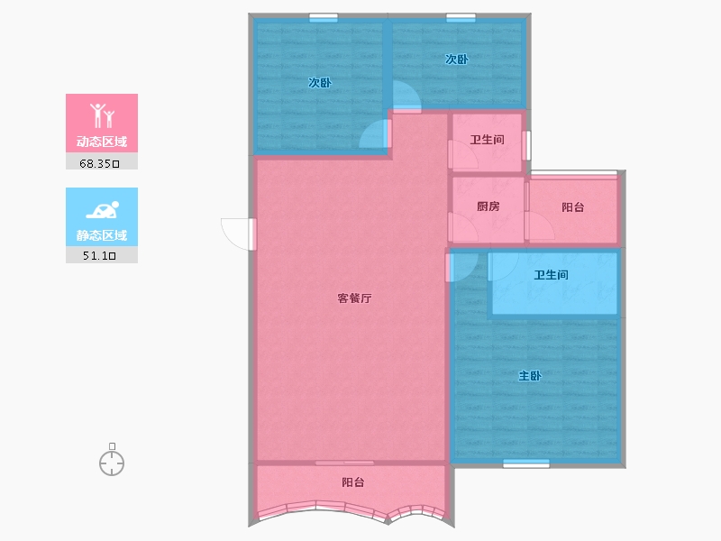 广东省-深圳市-山海翠庐-107.65-户型库-动静分区