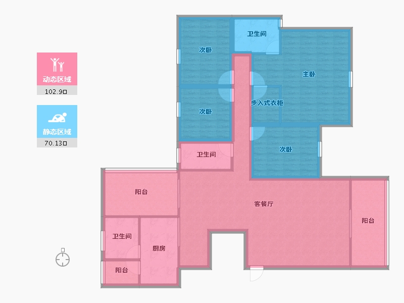 广东省-深圳市-卓越浅水湾-155.86-户型库-动静分区