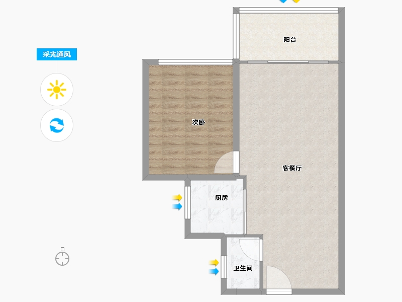 广东省-深圳市-向南瑞峰花园-69.00-户型库-采光通风