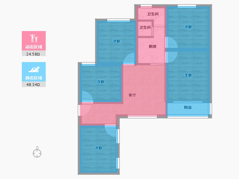 广东省-深圳市-荔苑小区(北区)-63.11-户型库-动静分区