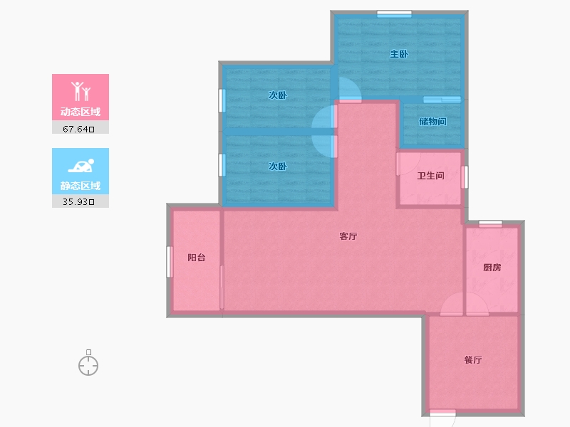 广东省-深圳市-天源大厦-92.62-户型库-动静分区