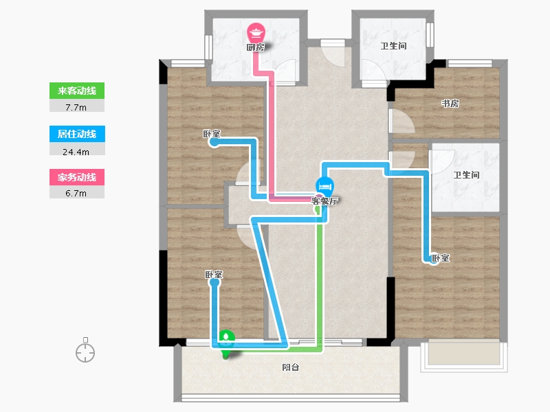 福建省-福州市-滨海金茂智慧科学城-108.82-户型库-动静线