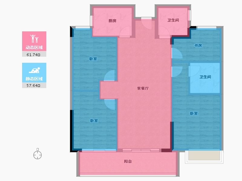 福建省-福州市-滨海金茂智慧科学城-108.82-户型库-动静分区