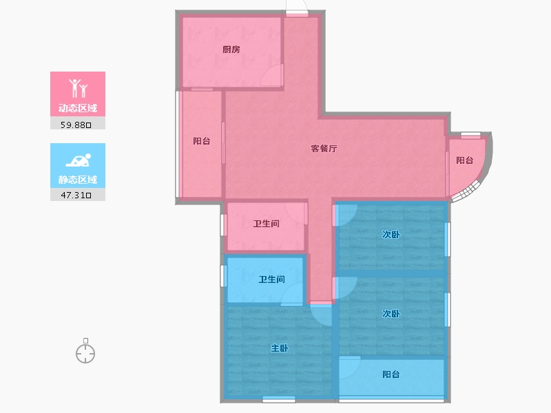 广东省-深圳市-天源大厦-95.57-户型库-动静分区