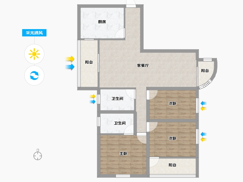 广东省-深圳市-天源大厦-95.57-户型库-采光通风