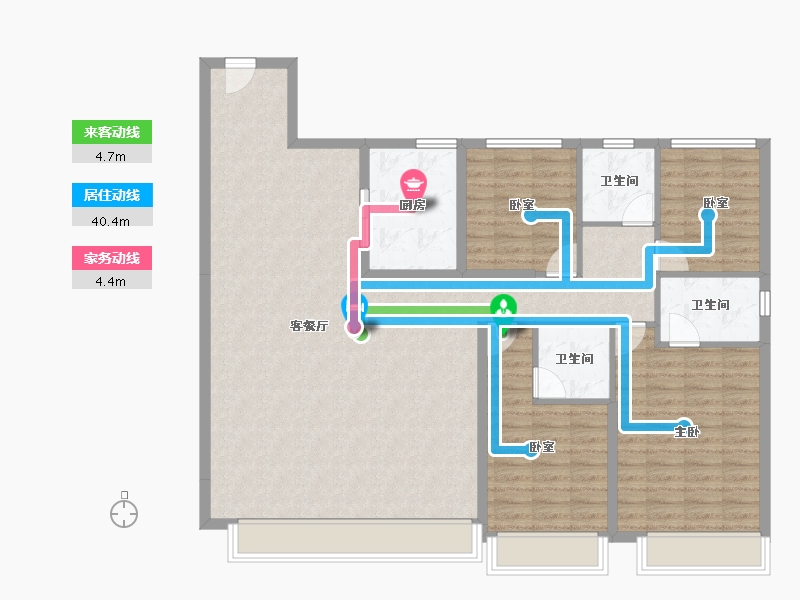 河北省-廊坊市-绿地光屿森林-129.60-户型库-动静线