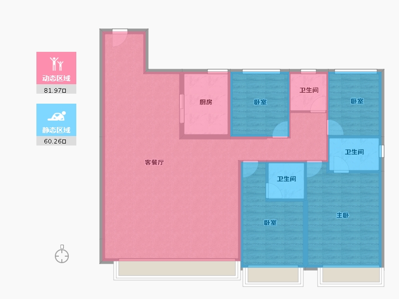 河北省-廊坊市-绿地光屿森林-129.60-户型库-动静分区