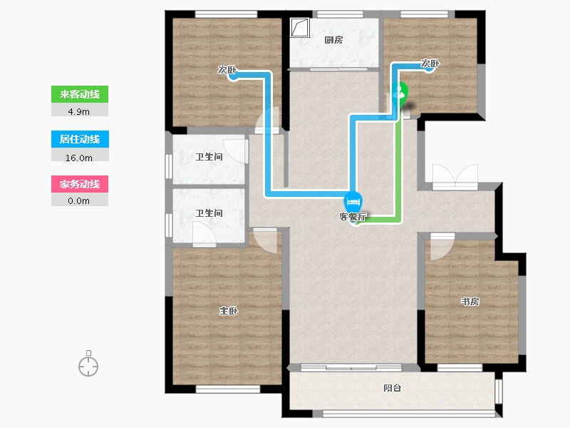 宁夏回族自治区-吴忠市-罗山悦府-121.00-户型库-动静线