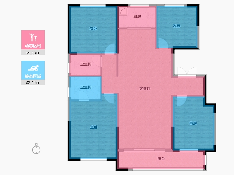 宁夏回族自治区-吴忠市-罗山悦府-121.00-户型库-动静分区