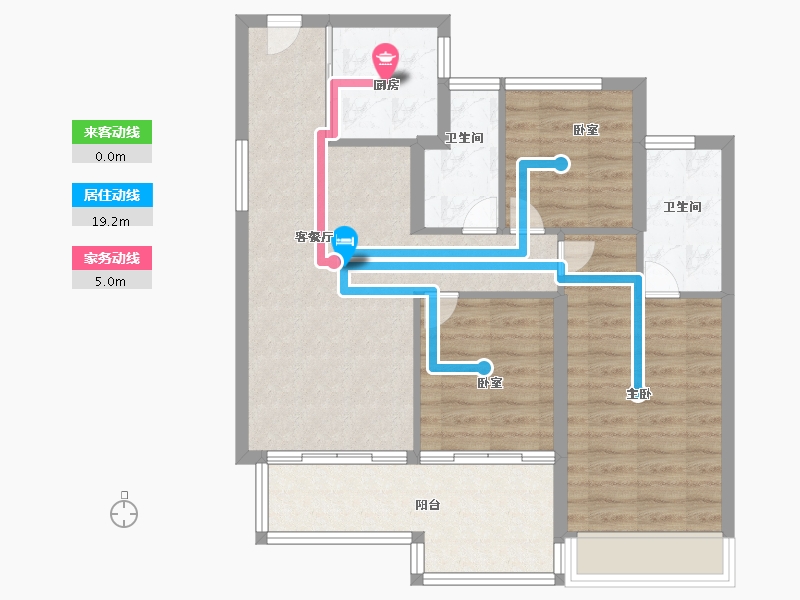 河南省-郑州市-信达天樾九章-80.20-户型库-动静线