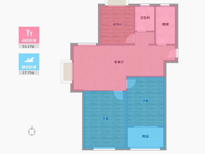 江苏省-苏州市-和泰家园-南区-84.00-户型库-动静分区