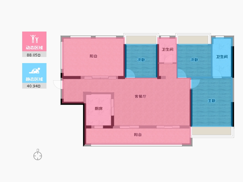 贵州省-贵阳市-万科云翠隐秀-116.46-户型库-动静分区